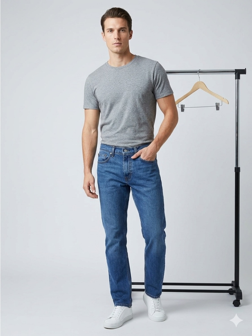 Levi's 505 Regular Fit Straight Leg Jeans 30x32 - Classic Navy - Picture 2 of 8